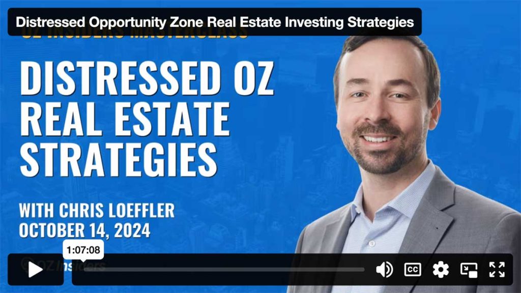 Distressed OZ Real Estate Investing Strategies