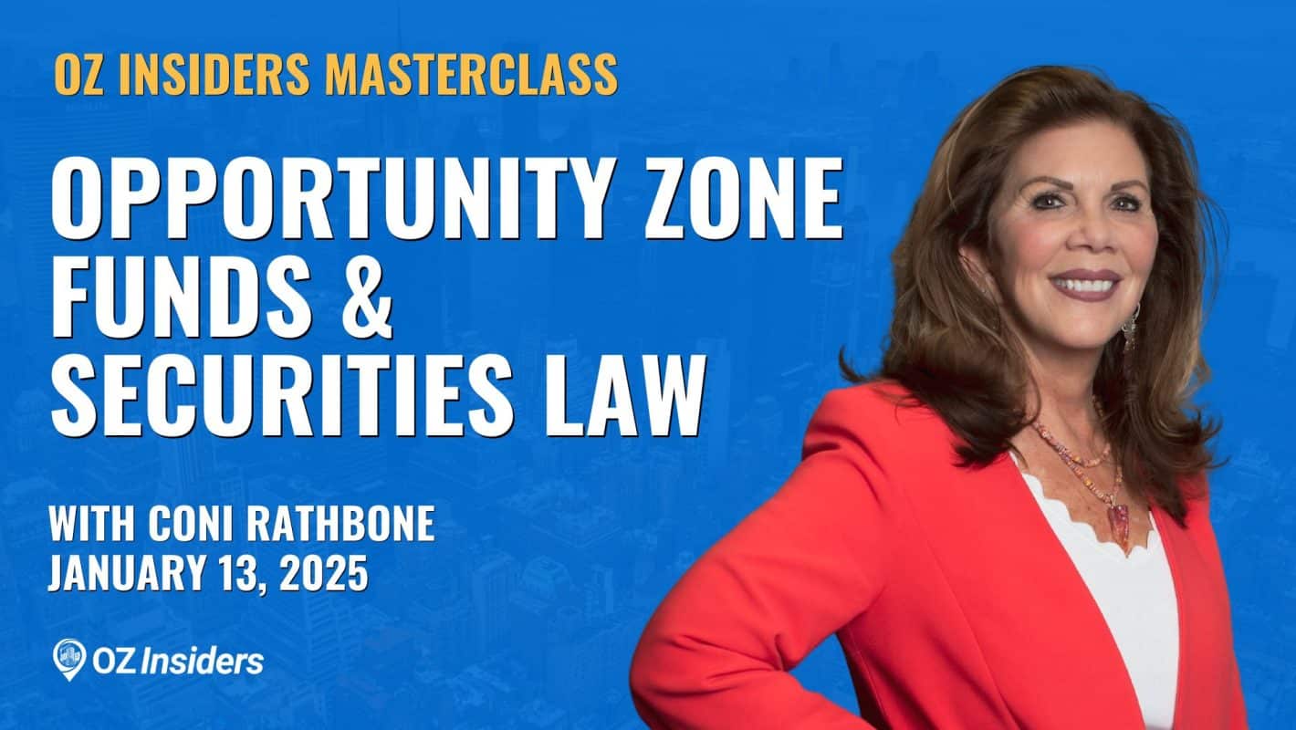 Opportunity Zone Funds & Securities Law